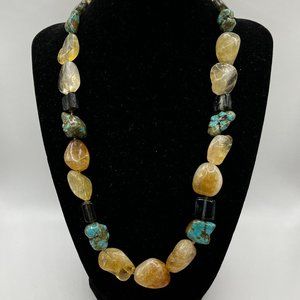 Genuine Southwestern Inspired Gemstone Necklace with 925 Lobster Clasp Brand New